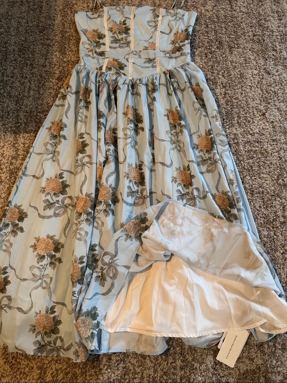 Commense Size Medium Floral Print Cami Midi Dress NWT - Picture 10 of 14